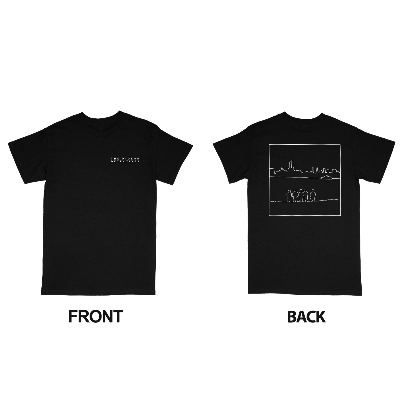 The Pigeon Detectives - Still Not Sorry - (Double Sided Print) Black T-shirt