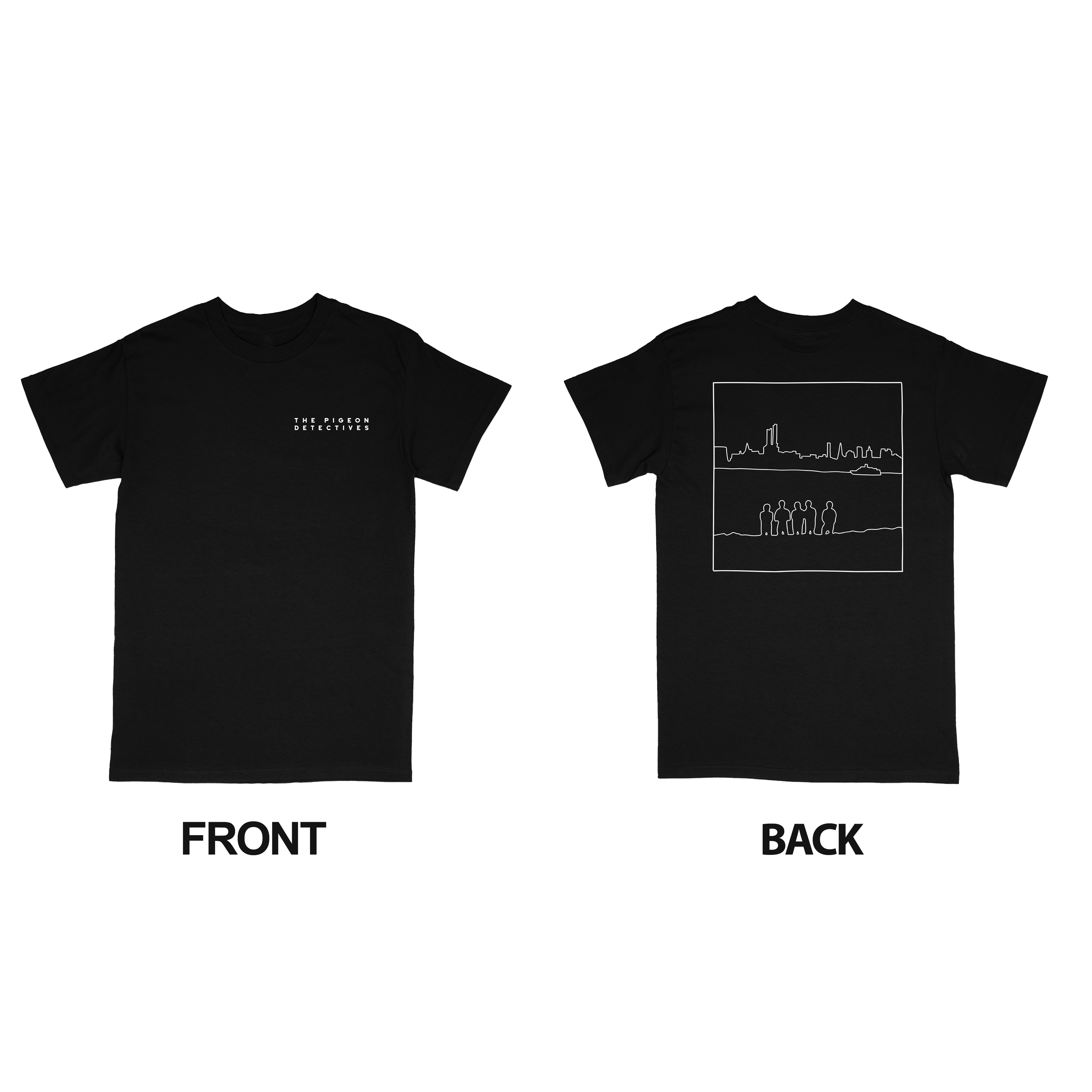 The Pigeon Detectives - Still Not Sorry - (Double Sided Print) Black T-shirt