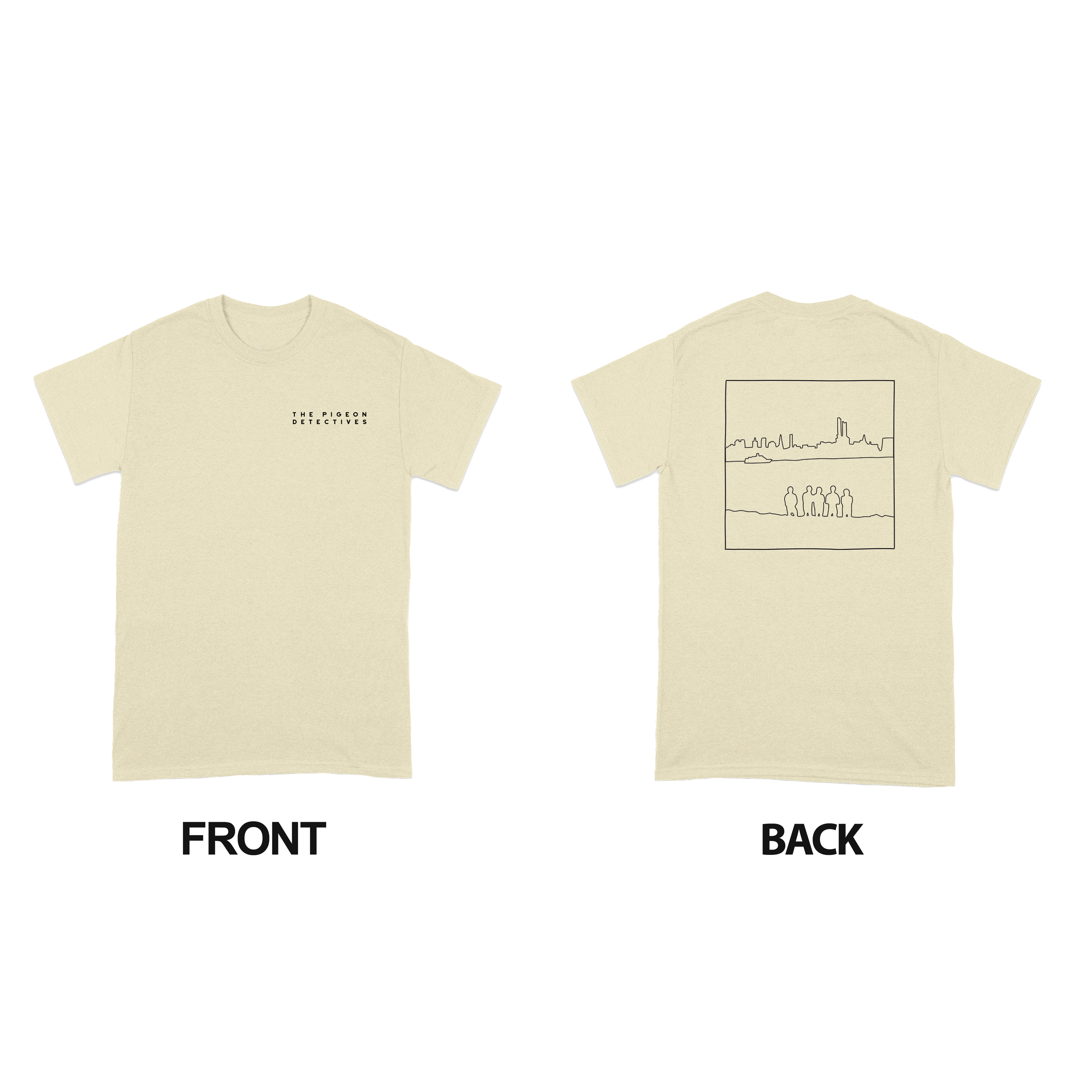 The Pigeon Detectives - Still Not Sorry - (Double Sided Print) Cream T-shirt
