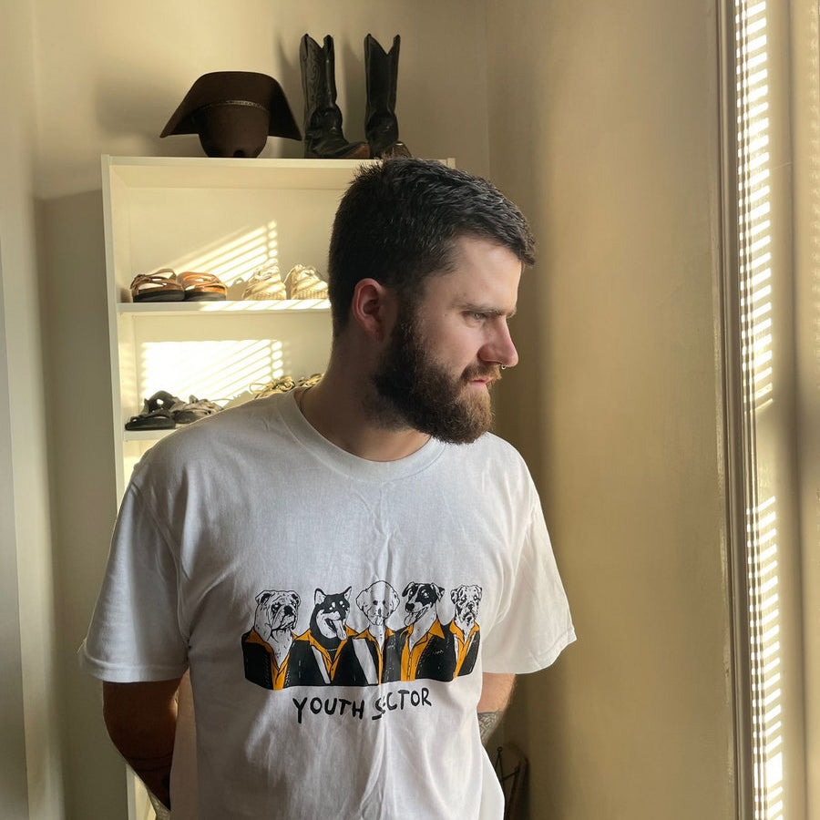 Youth Sector - Short Sleeved Dogs in Suits T-Shirt